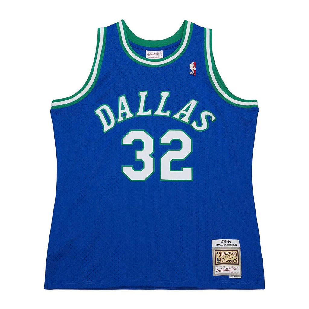 Dallas Mavericks Jamal Mashburn Mitchell & Ness 1993/94 Hardwood Classics Swingman Jersey - Blue