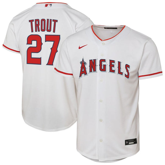 Los Angeles Angels Mike Trout Nike Youth Home Replica Player Jersey - White