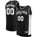 San Antonio Spurs Fanatics Fast Break Custom Replica Jersey Black - Icon Edition