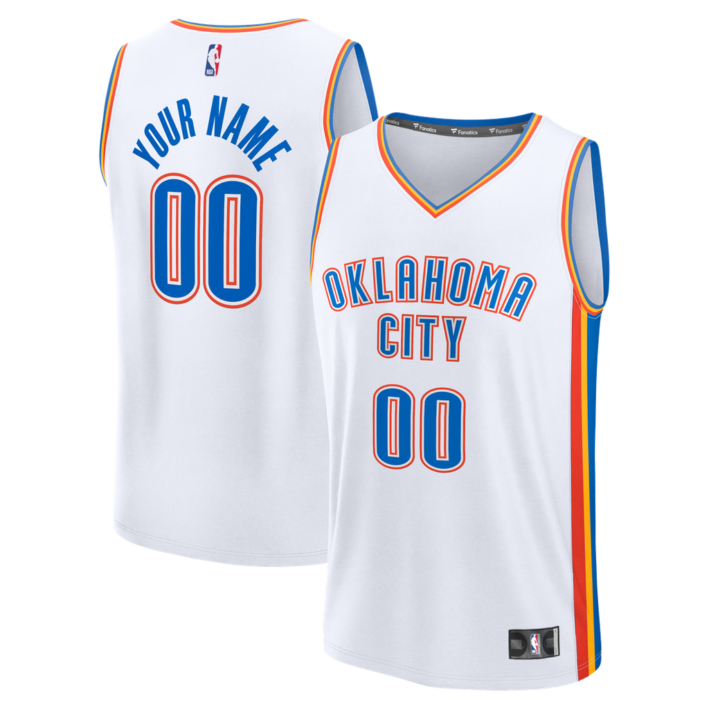 Oklahoma City Thunder Fanatics Youth Fast Break Custom Replica Jersey - Blue - Icon Edition