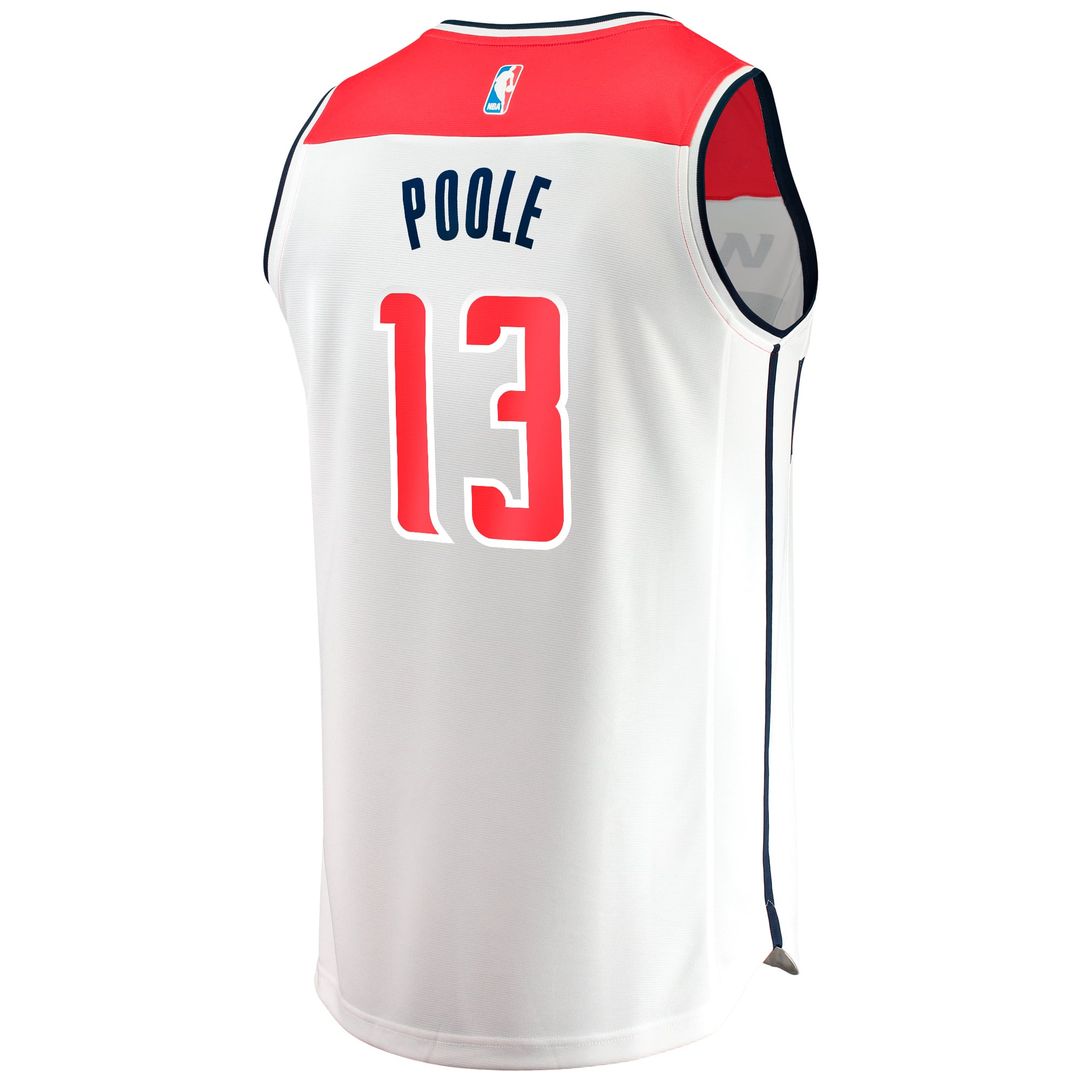 Washington Wizards Jordan Poole Fanatics Youth Fast Break Player Jersey - Association Edition - White