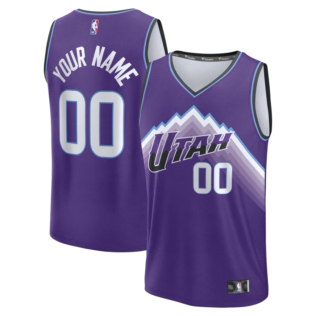 Utah Jazz Fanatics Fast Break Replica Custom Jersey - White - Association Edition
