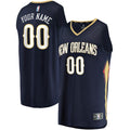 New Orleans Pelicans Fanatics Fast Break Custom Replica Jersey Navy - Icon Edition