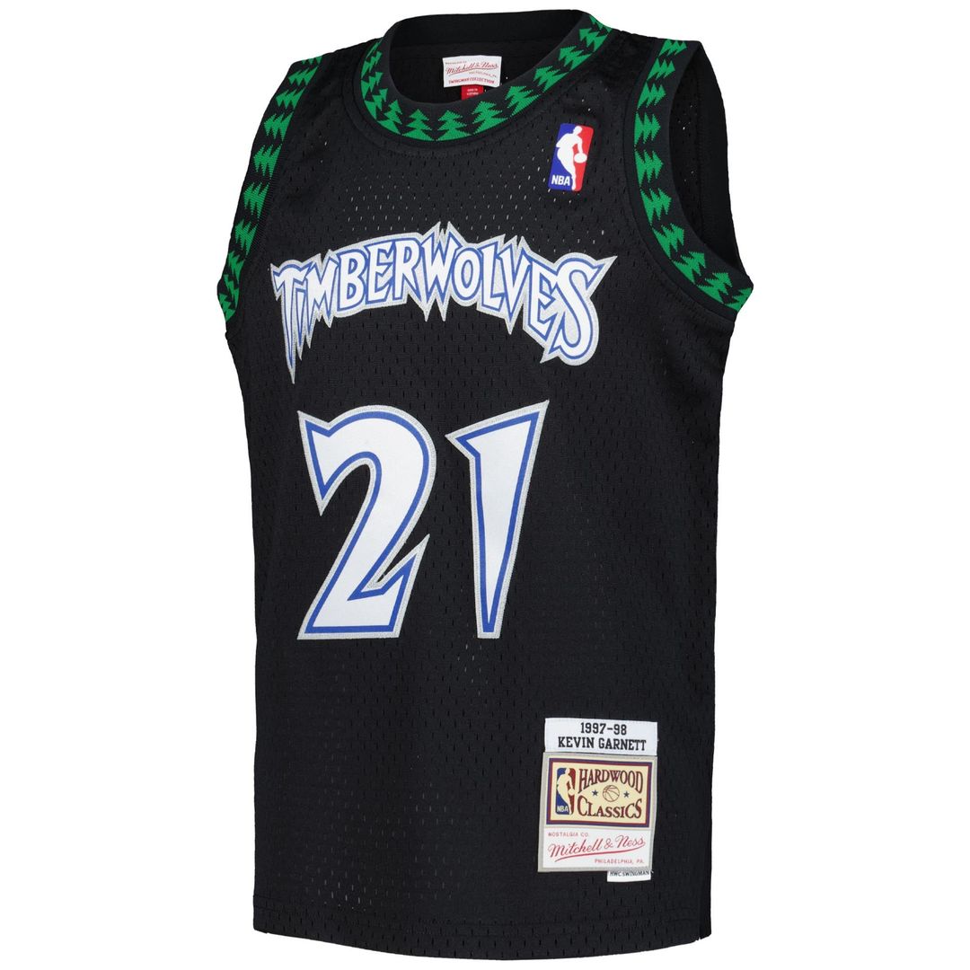 Minnesota Timberwolves Kevin Garnett Mitchell & Ness Youth 1995 - 96 Hardwood Classics Swingman Jersey - Blue