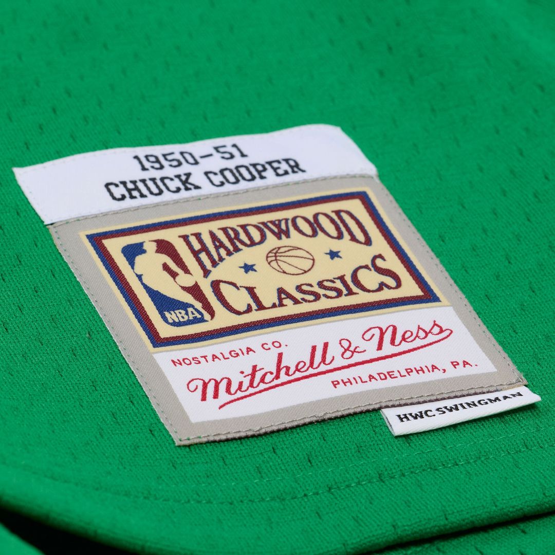 Boston Celtics Chuck Cooper Mitchell & Ness 1950 - 51 Pioneers Swingman Jersey - Kelly Green