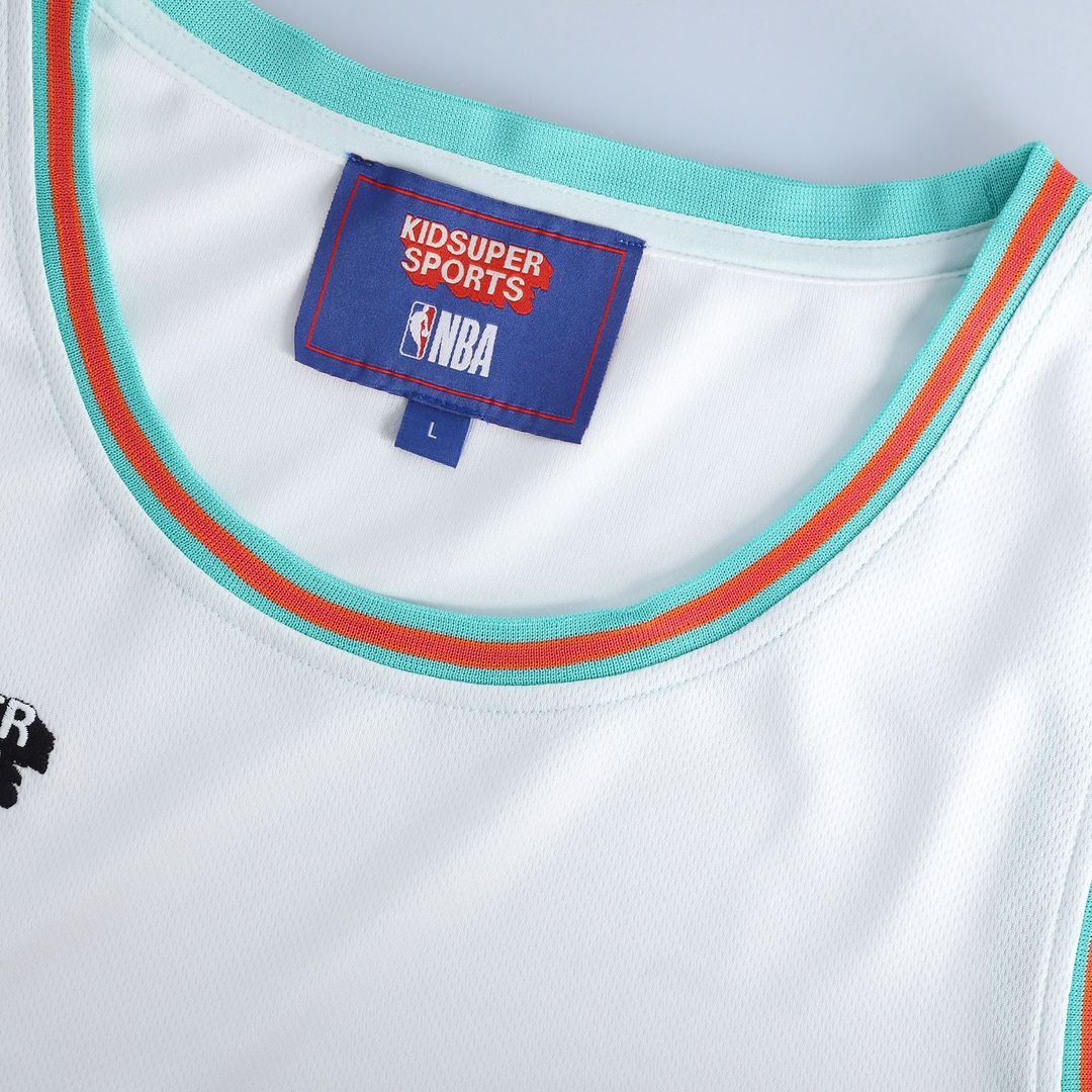 San Antonio Spurs NBA & KidSuper Studios by Fanatics Unisex Hometown Jersey - White
