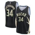 Milwaukee Bucks Giannis Antetokounmpo Fanatics Fast Break Replica Player Jersey - Statement Edition - Black