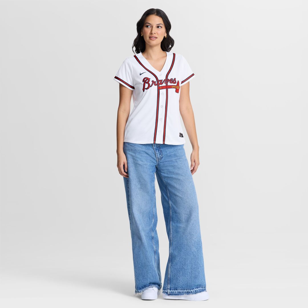 Atlanta Braves Grant Holmes Nike Women's Home Replica Jersey - White