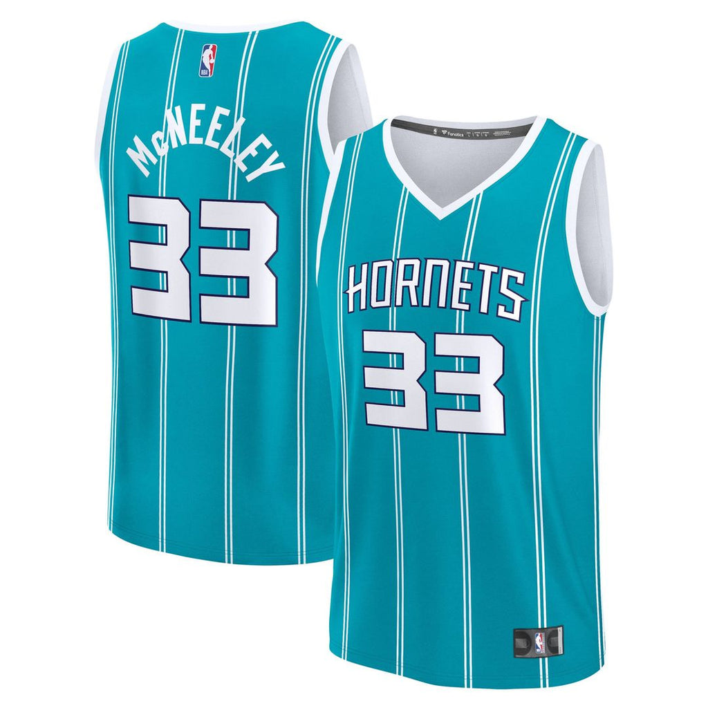 Charlotte Hornets Liam McNeeley Fanatics Fast Break Replica Jersey - Teal - Icon Edition