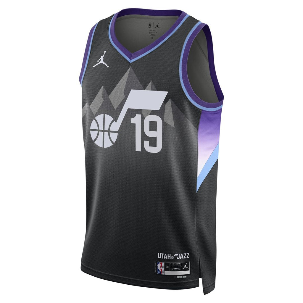 Utah Jazz Ace Bailey Jordan Brand Unisex Swingman Player Jersey - Statement Edition - Black