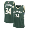Milwaukee Bucks Giannis Antetokounmpo Fanatics Fast Break Replica Player Jersey - Icon Edition - Hunter Green