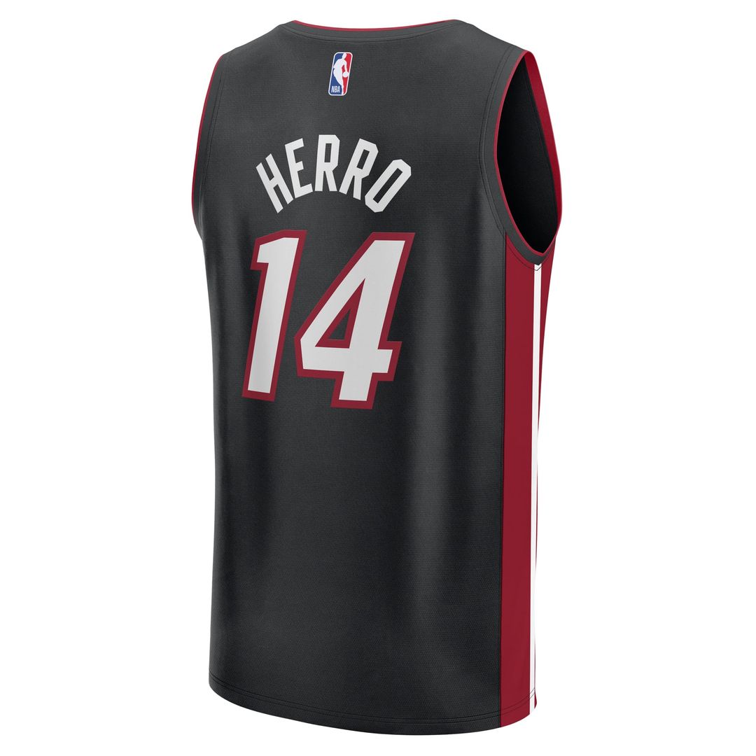 Miami Heat Tyler Herro Fanatics Youth Fast Break Replica Player Jersey - Black - Icon Edition