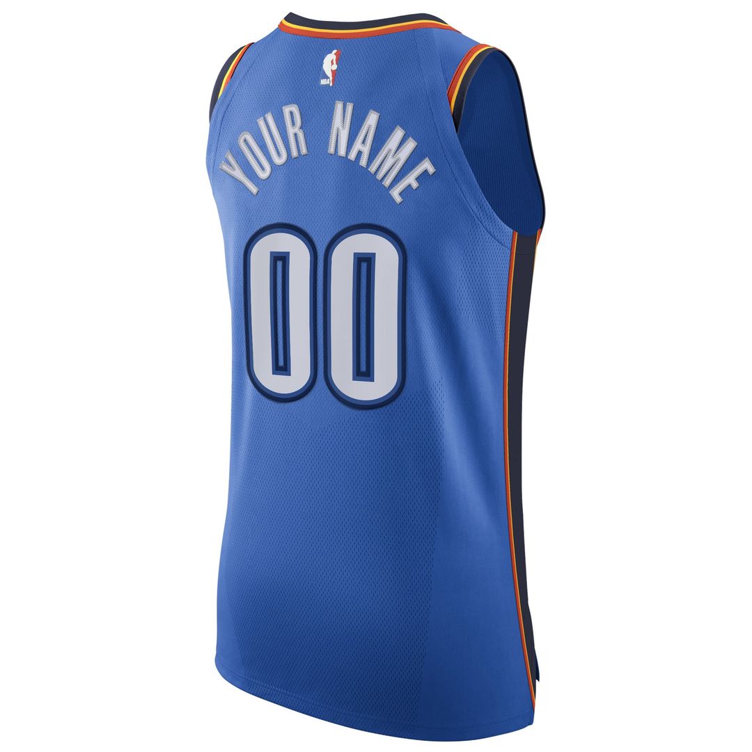 Oklahoma City Thunder Nike Authentic Custom Jersey Blue - Icon Edition