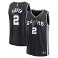 San Antonio Spurs Dylan Harper Fanatics 2025 NBA Draft First Round Pick Fast Break Replica Jersey - Icon Edition - Black