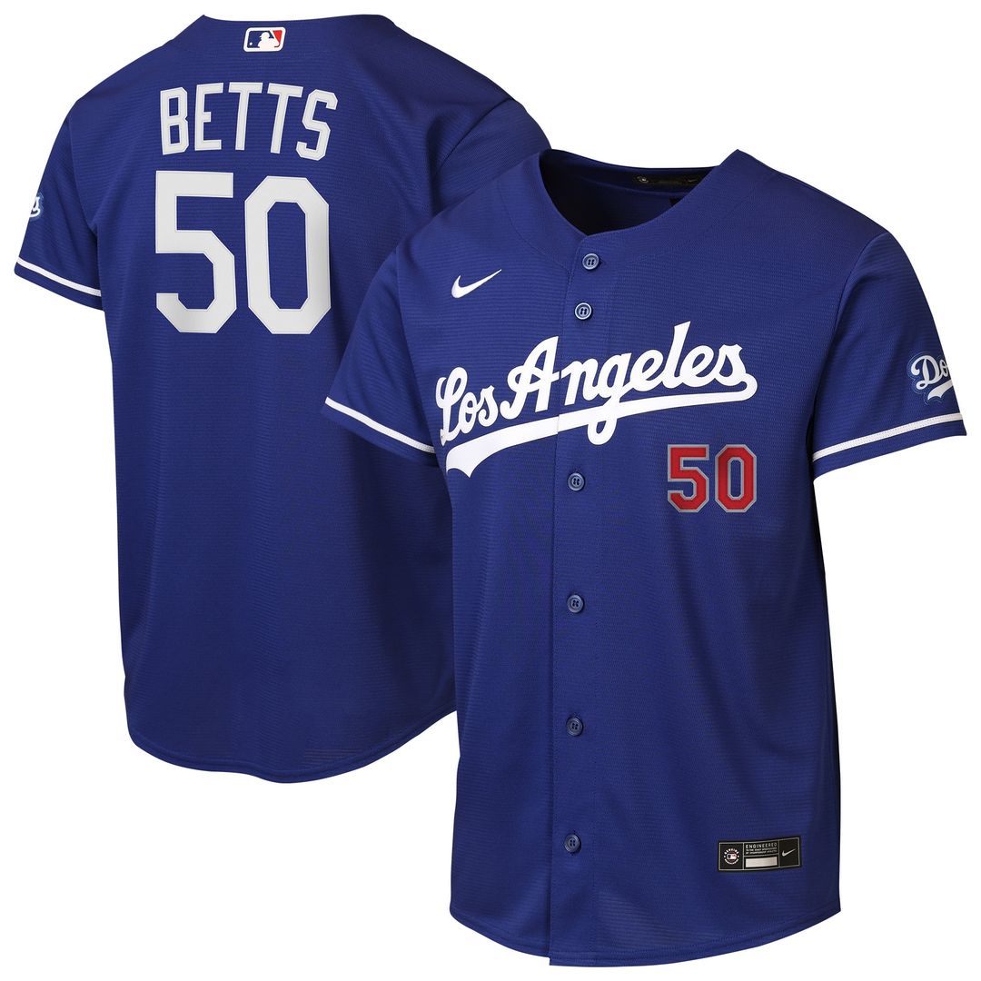 Los Angeles Dodgers Mookie Betts Nike Youth Alternate Stadium Jersey - Royal