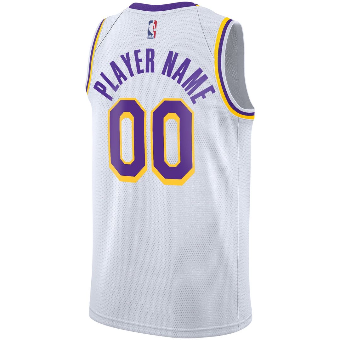 Los Angeles Lakers Nike 2020/21 Swingman Custom Jersey - Association Edition - White