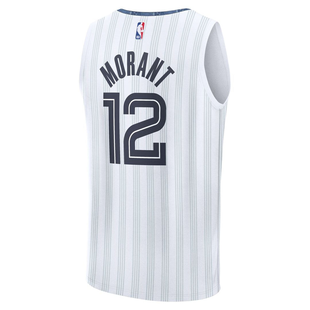 Memphis Grizzlies Ja Morant Fanatics Youth 2025/26 City Edition Fast Break Jersey - White