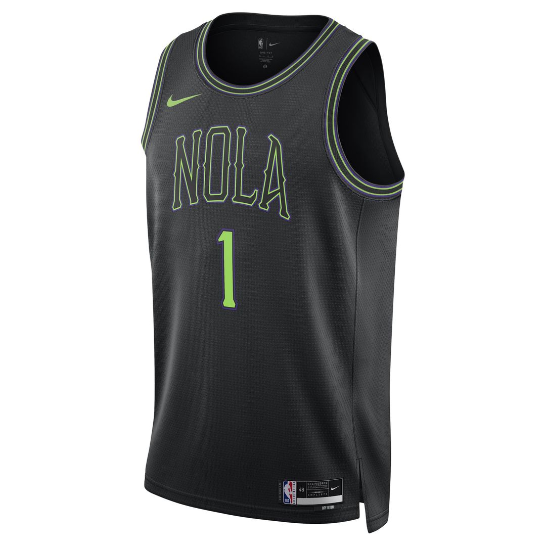 New Orleans Pelicans Zion Williamson Nike Unisex 2025/26 Swingman Jersey - Black - City Edition