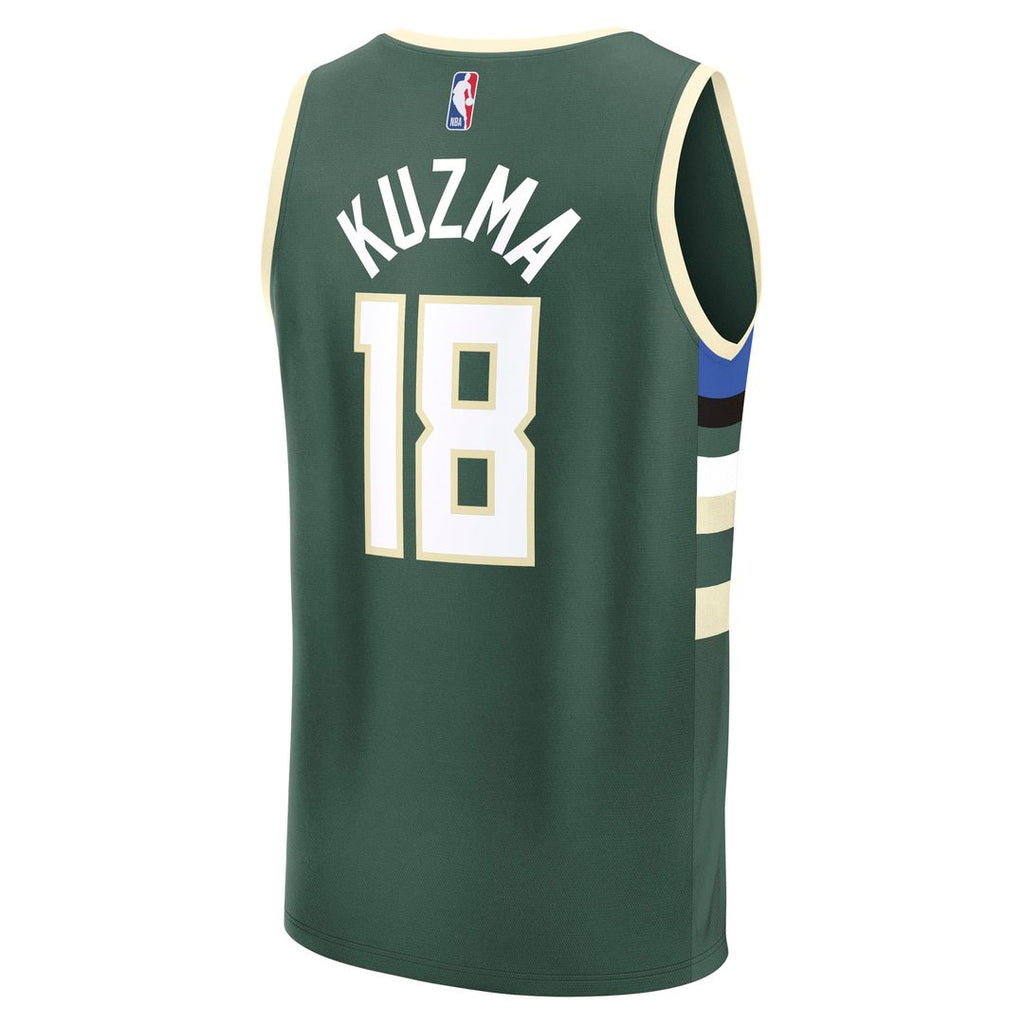 Milwaukee Bucks Kyle Kuzma Fanatics Fast Break Replica Player Jersey - Icon Edition - Hunter Green