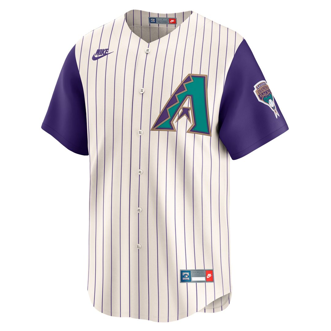 Arizona Diamondbacks Randy Johnson Nike Throwback Cooperstown Limited Jersey - Cream