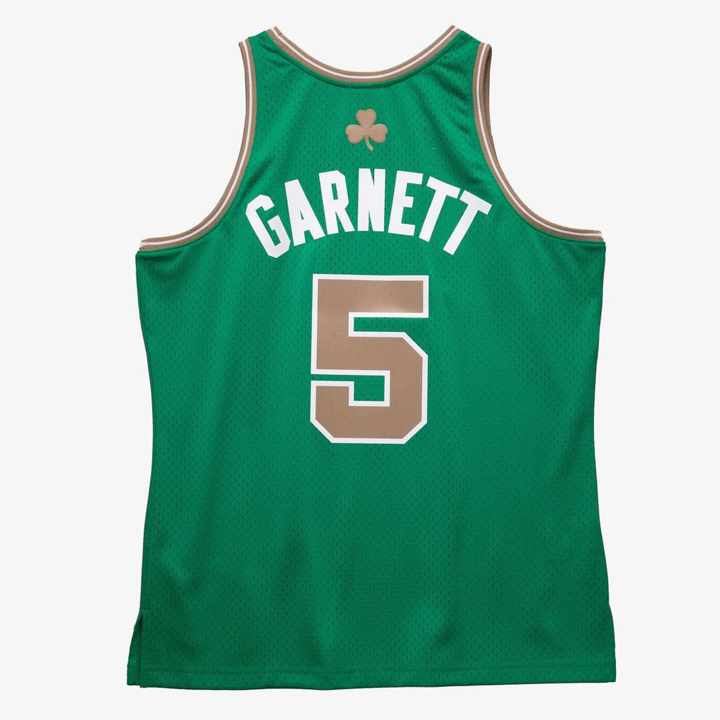 Boston Celtics Kevin Garnett Mitchell & Ness 2007 - 08 Hardwood Classics Swingman Jersey - Kelly Green