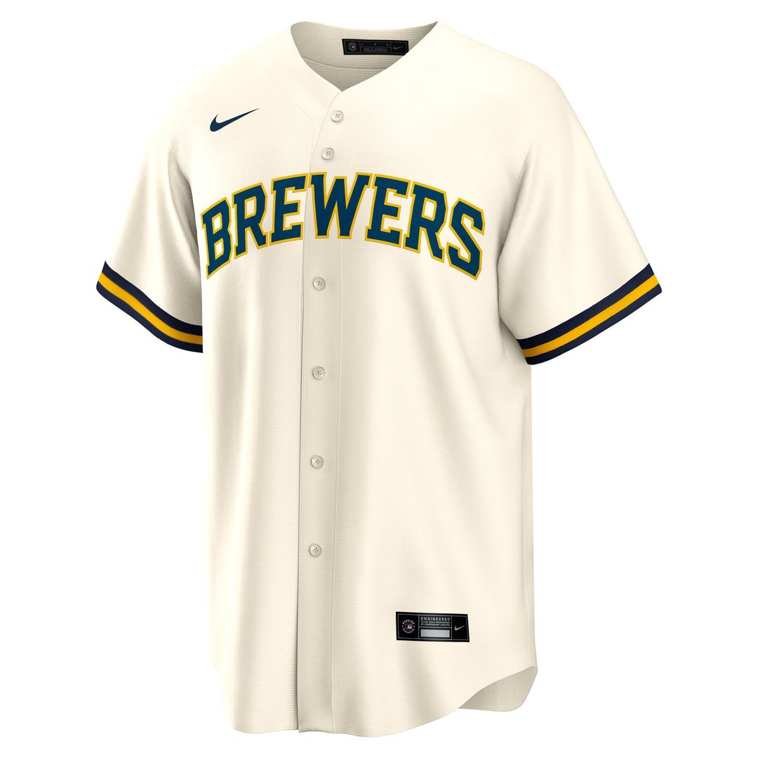 Milwaukee Brewers Joey Ortiz Nike Home Replica Jersey - White