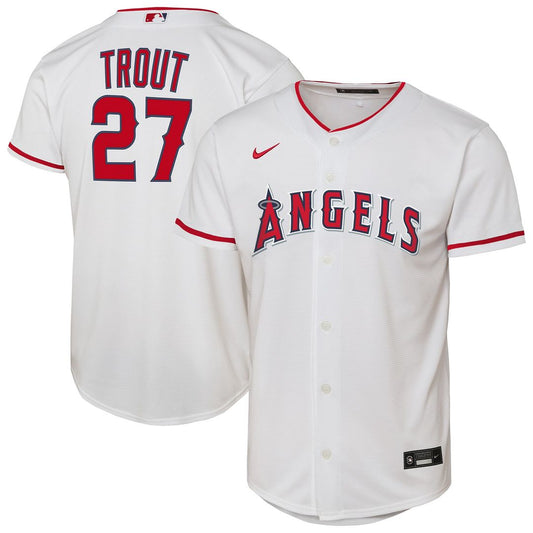 Los Angeles Angels Mike Trout Nike Youth Home Replica Player Jersey - White