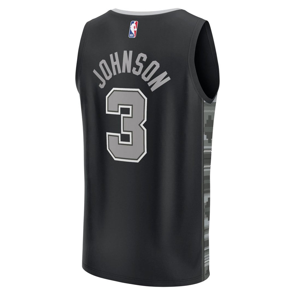 San Antonio Spurs Keldon Johnson Fanatics Fast Break Replica Player Jersey - Statement Edition - Black