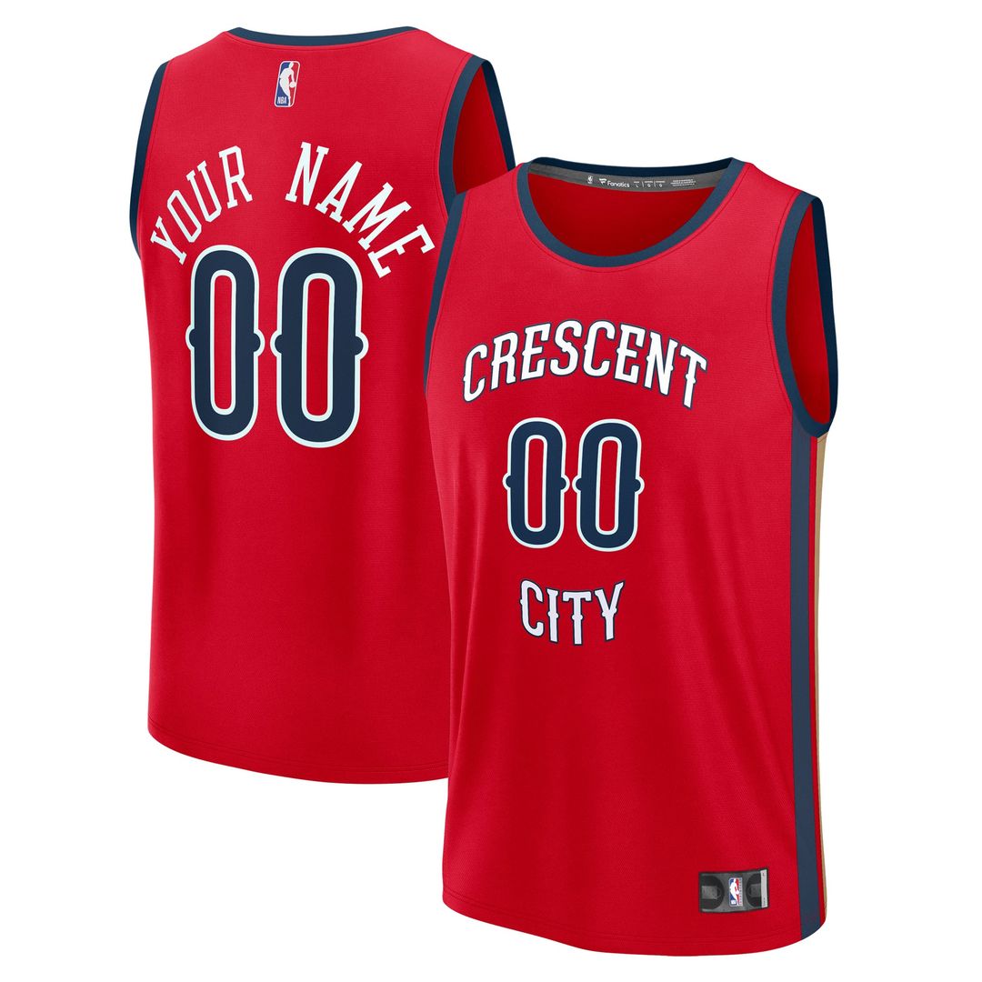 New Orleans Pelicans Fanatics Fast Break Custom Jersey - Statement Edition - Red