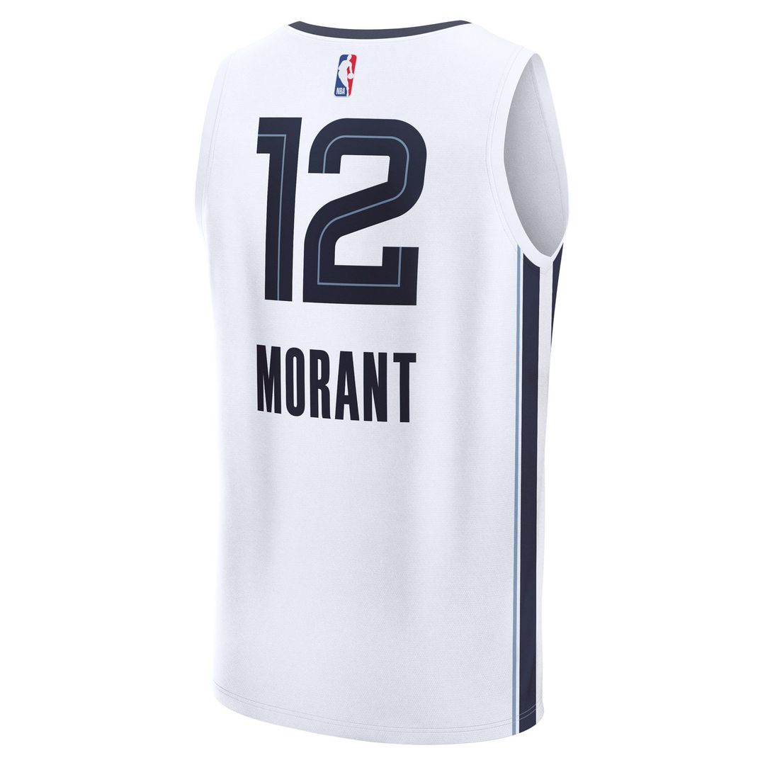 Memphis Grizzlies Ja Morant Fanatics Fast Break Replica Player Jersey - Association Edition - White