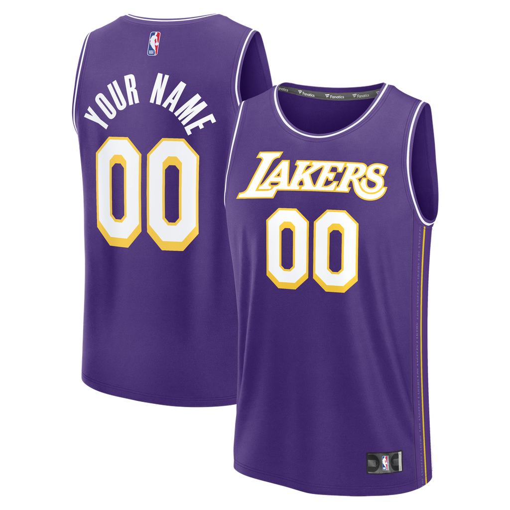 Los Angeles Lakers Fanatics Fast Break Custom Replica Jersey - Association Edition - White