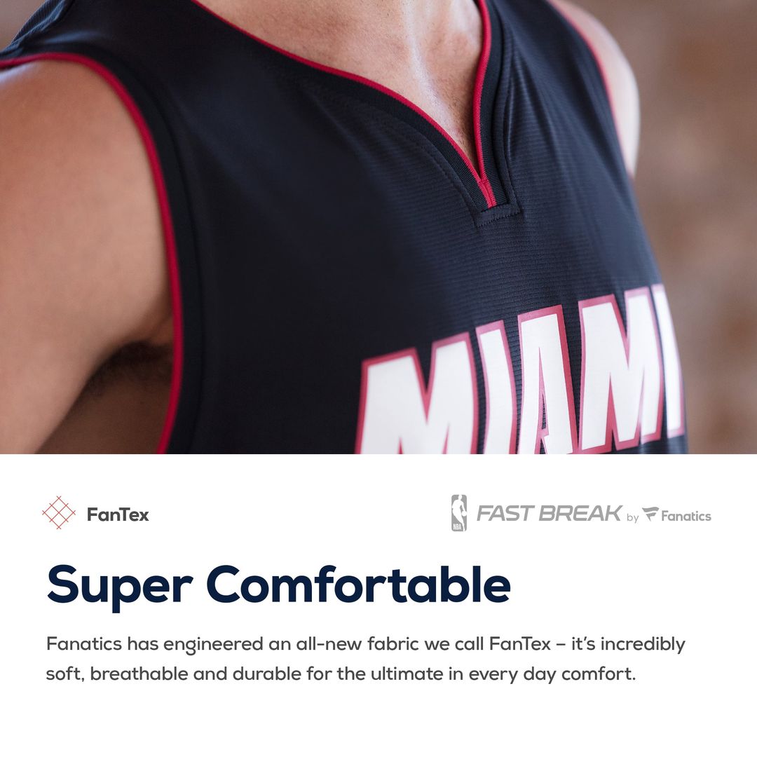 Miami Heat Fanatics Women's Fast Break Replica Custom Jersey Wine - Statement Edition