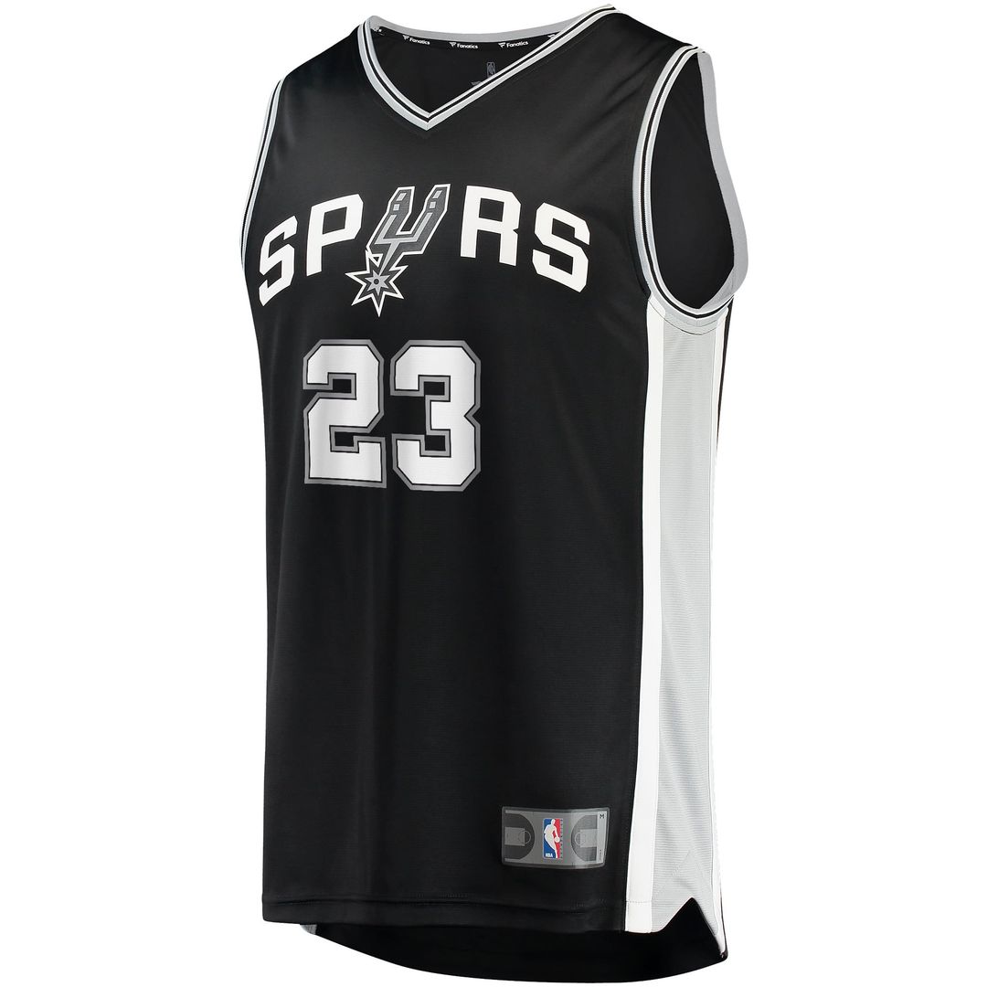 San Antonio Spurs Zach Collins Fanatics Fast Break Replica Jersey - Icon Edition - Black