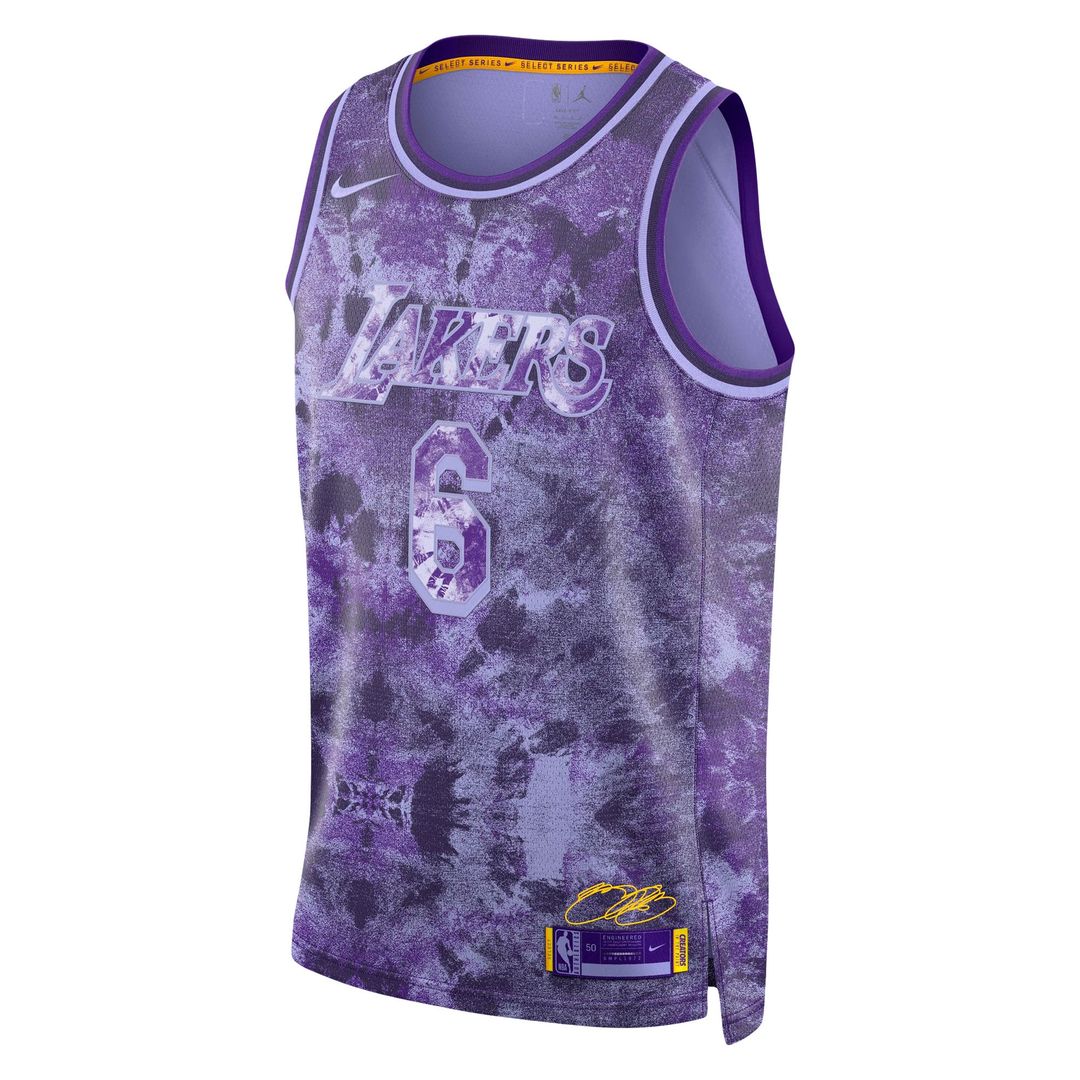 Los Angeles Lakers LeBron James Nike Unisex Select Series Swingman Jersey - Purple