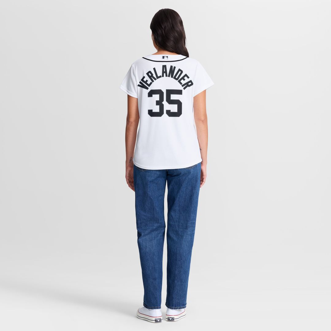 Detroit Tigers Justin Verlander Nike Women's Home Replica Jersey - White