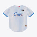 Cleveland Cavaliers Mitchell & Ness Head Coach Pinstripe Mesh Full - Button Baseball Jersey - White