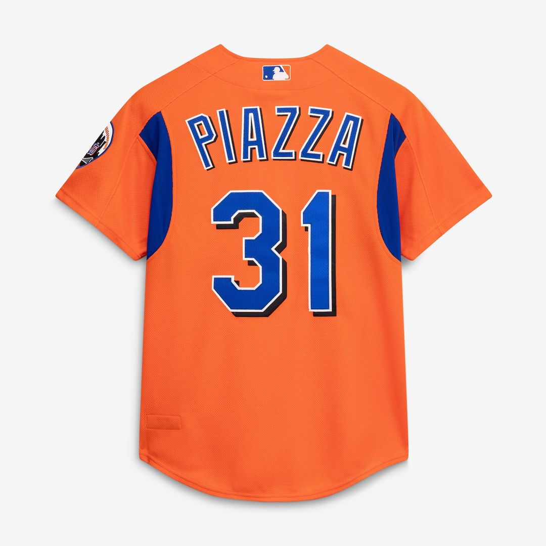 New York Mets Mike Piazza Mitchell & Ness Cooperstown Mesh Batting Practice Button - Up Jersey - Royal