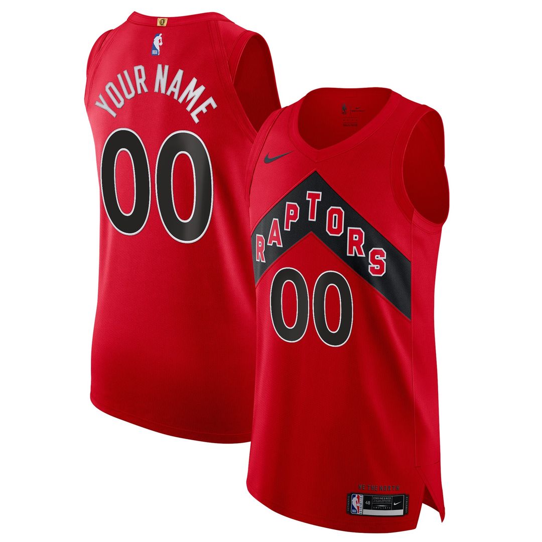 Toronto Raptors Nike 2020/21 Authentic Custom Jersey Red - Icon Edition