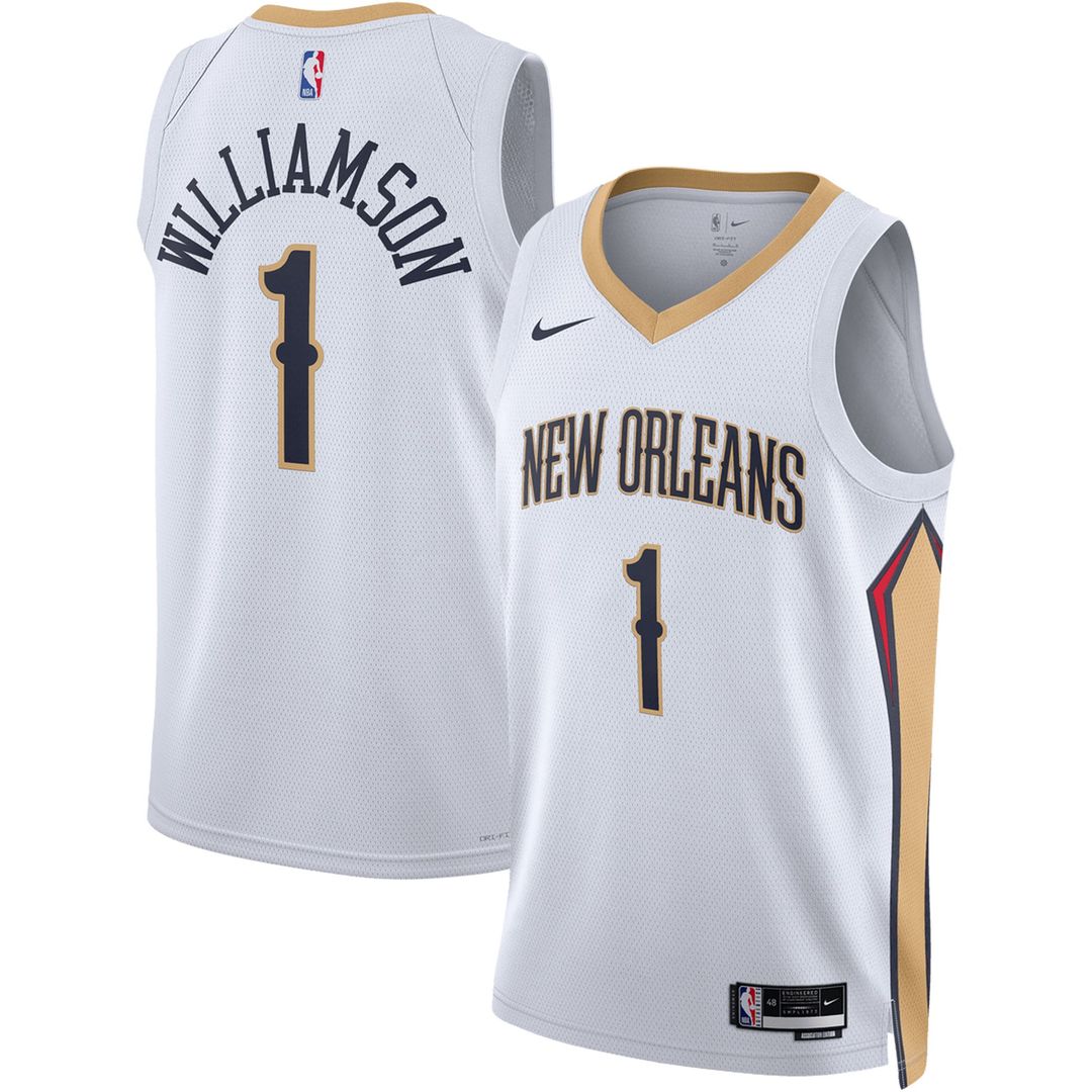 New Orleans Pelicans Zion Williamson Nike Unisex Swingman Jersey - Association Edition - White