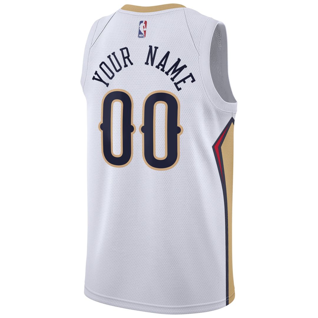 New Orleans Pelicans Nike Unisex Swingman Custom Jersey White - Association Edition