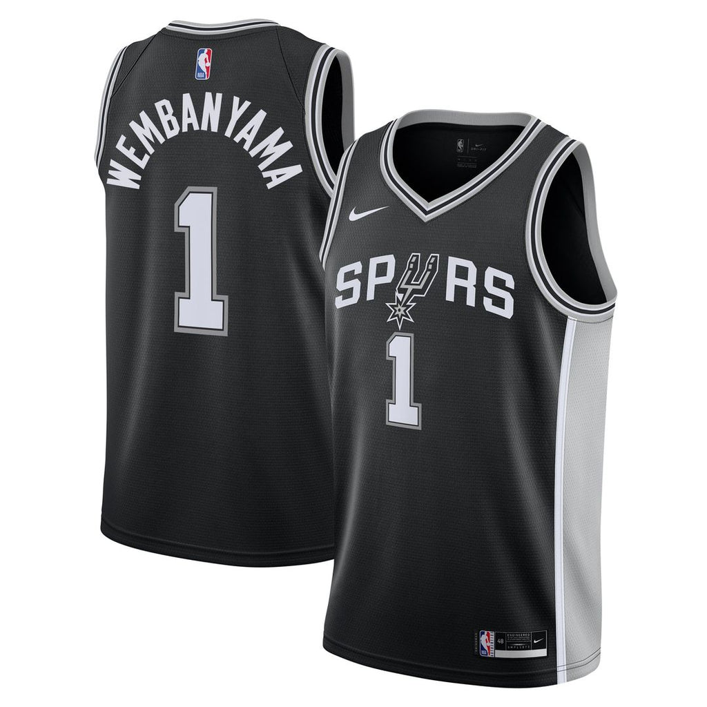 San Antonio Spurs Victor Wembanyama Nike Youth Swingman Jersey - Icon Edition - Black
