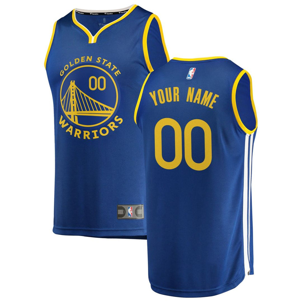 Golden State Warriors Fanatics Youth 2019/20 Fast Break Custom Replica Jersey Royal - Icon Edition