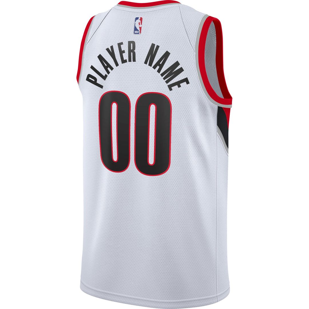 Portland Trail Blazers Nike 2020/21 Swingman Custom Jersey - Association Edition - White