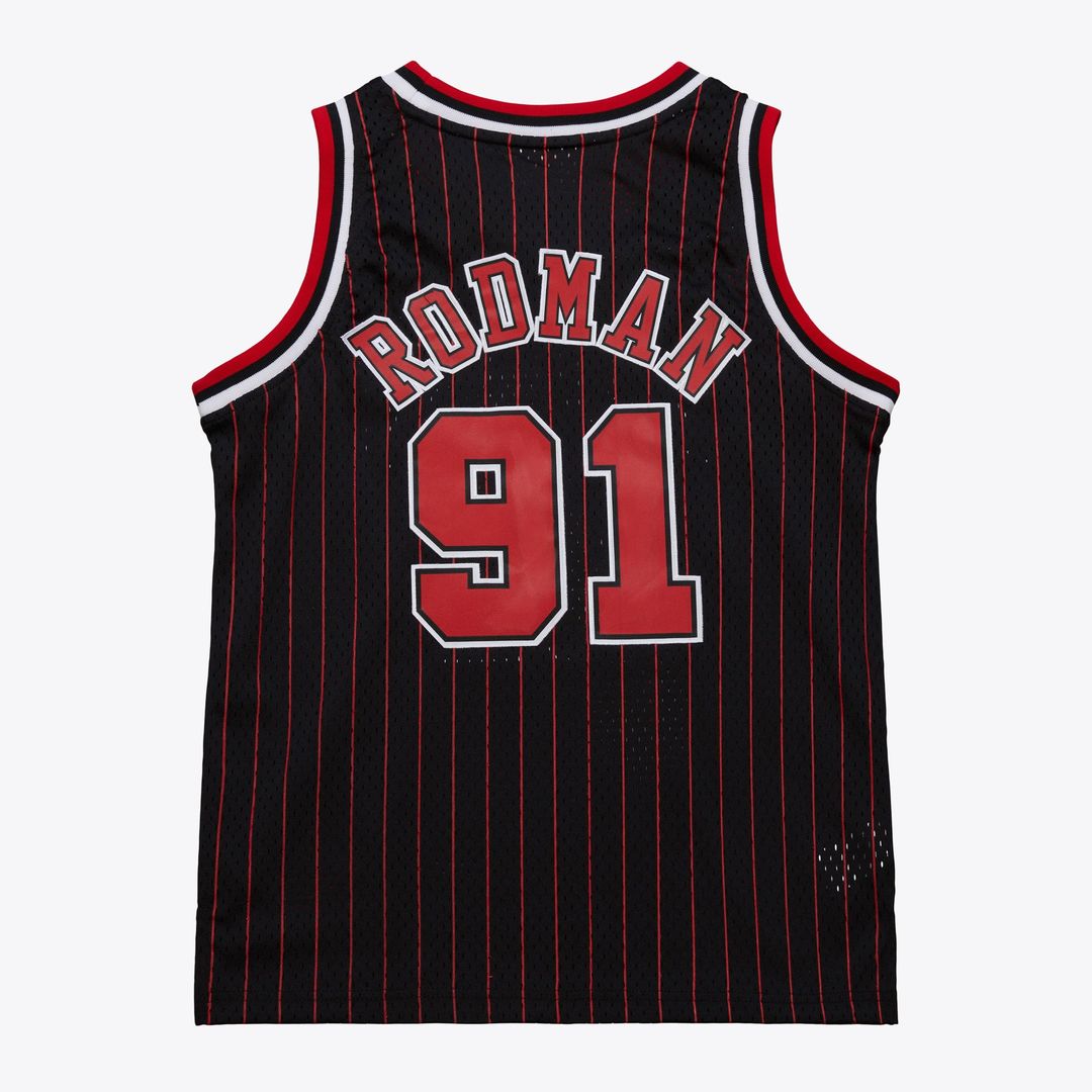 Chicago Bulls Dennis Rodman Youth 1995/96 Swingman Jersey - Black