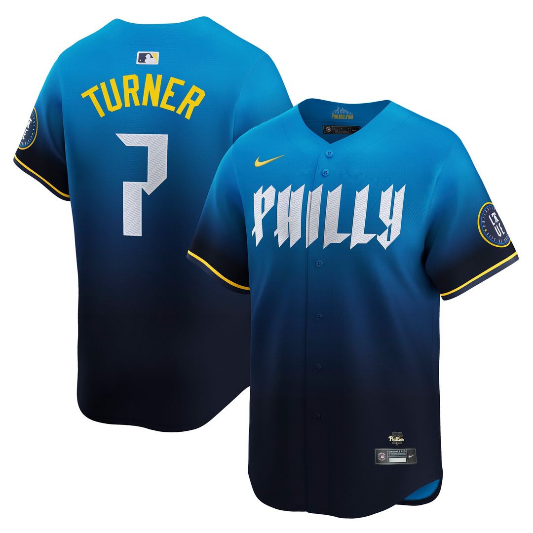 Philadelphia Phillies Trea Turner Nike City Connect Limited Jersey - Blue