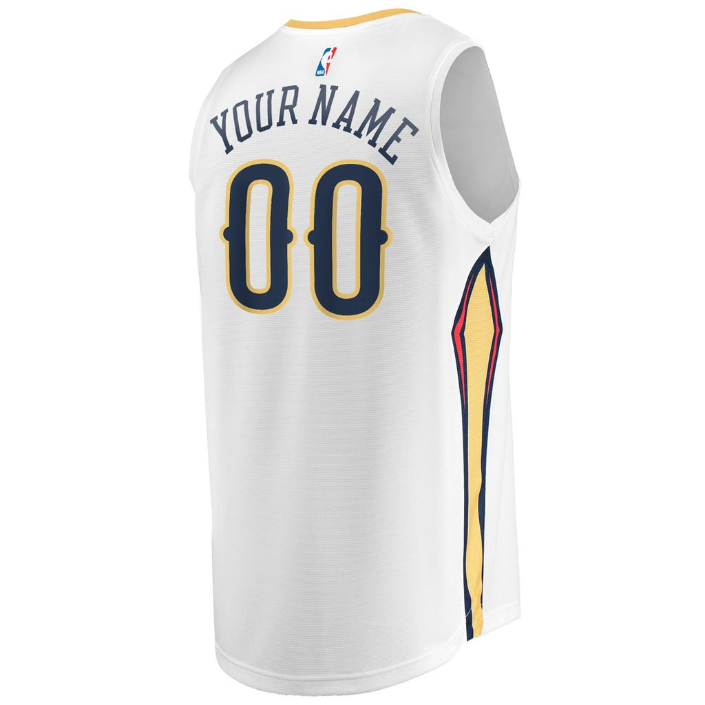 New Orleans Pelicans Fanatics Youth Fast Break Replica Custom Jersey - Association Edition - White