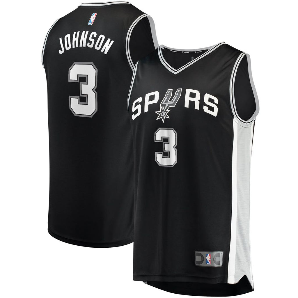 San Antonio Spurs Keldon Johnson Fanatics Fast Break Replica Jersey Black - Icon Edition