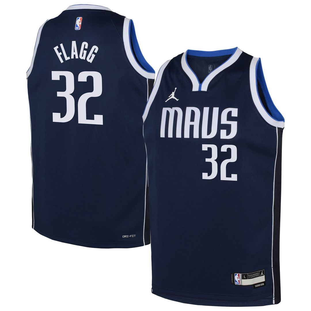 Dallas Mavericks Cooper Flagg Jordan Brand Youth Swingman Jersey - Statement Edition - Navy