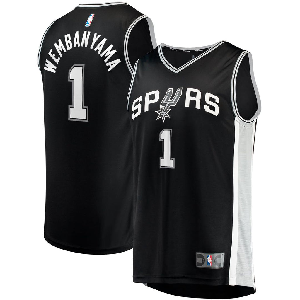 San Antonio Spurs Victor Wembanyama Fanatics Fast Break Replica Jersey - Icon Edition - Black