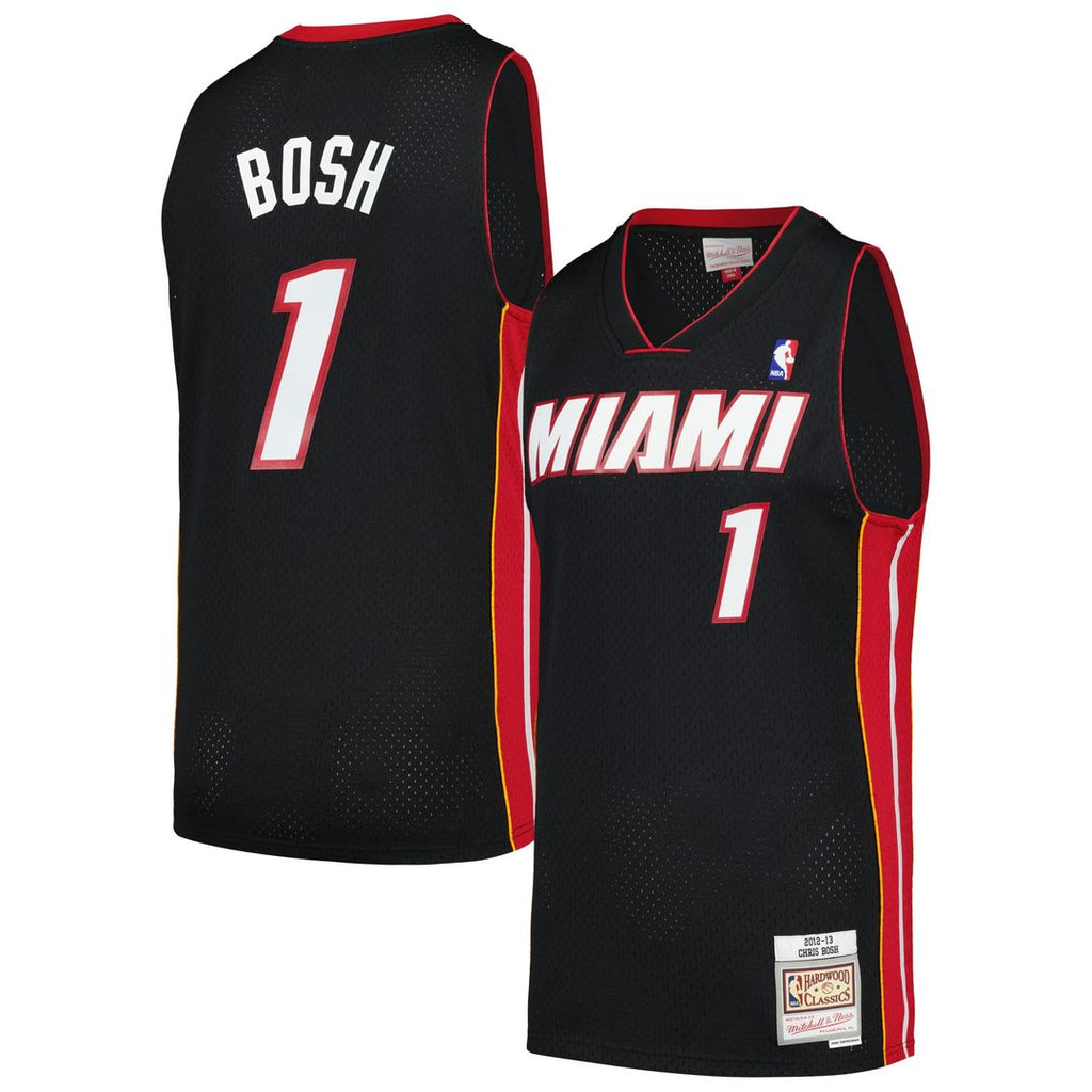 Miami Heat Chris Bosh Mitchell & Ness 2012/13 Hardwood Classics Swingman Jersey - Black